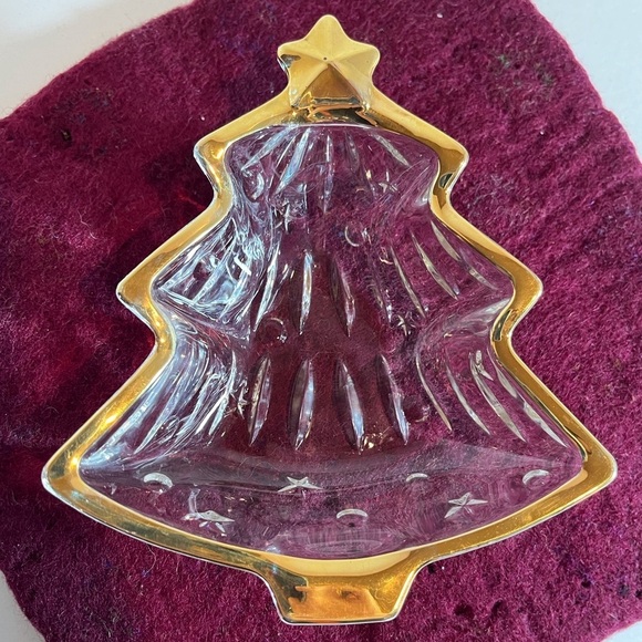 Vintage Mikasa Crystal Christmas Tree Candy Dishes Set of Two - Picture 2 of 9